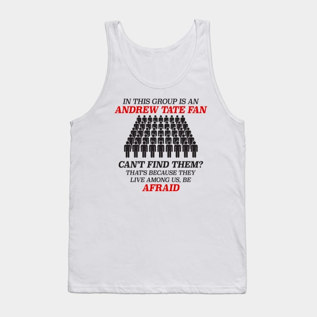 In This Group Is An Andrew Tate Fan Viewer - Funny Feminist Meme Tank Top by Football from the Left